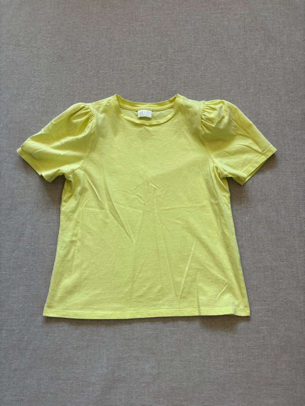 Abound mint yellow puff sleeve top.
